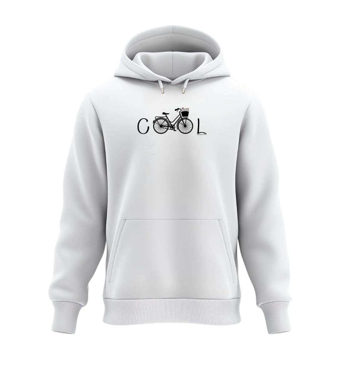 Cool Bike | Unisex Organic Hoodie in White von Rad&Rucksack
