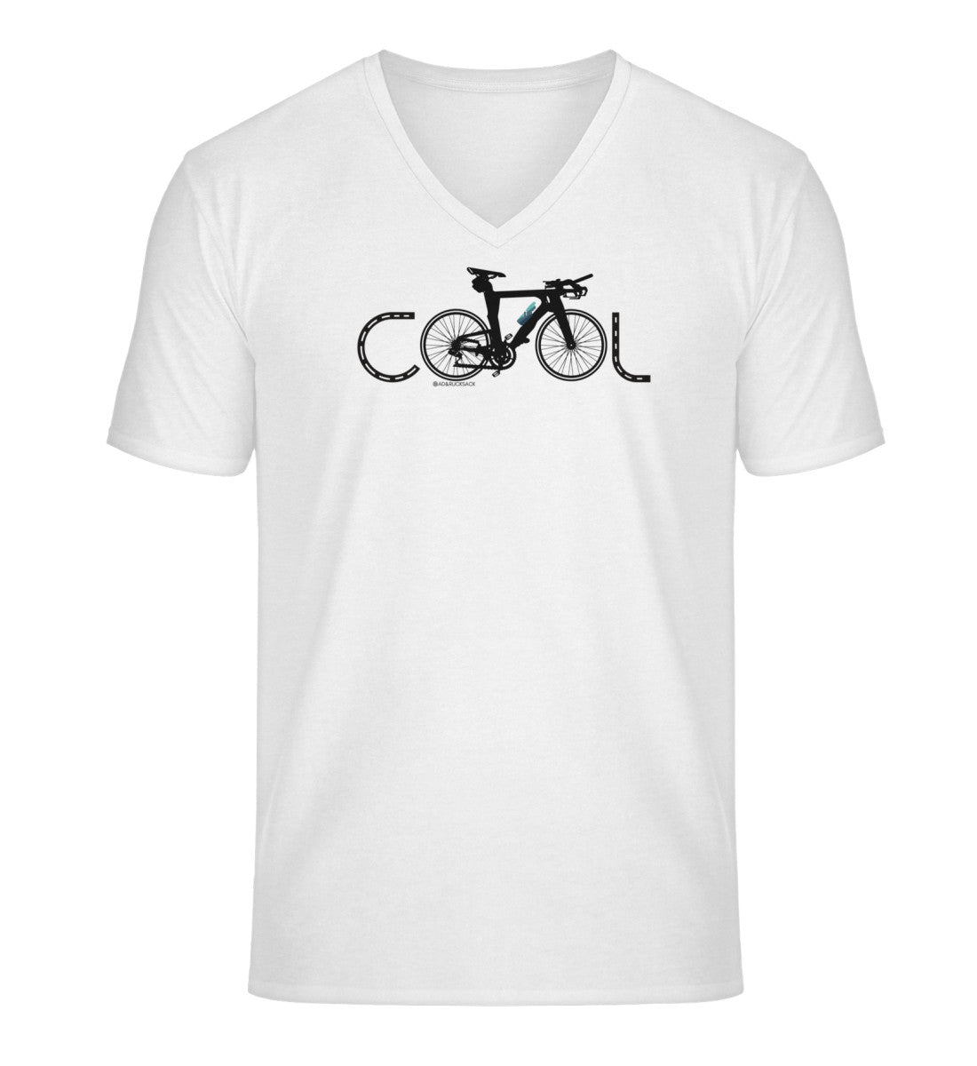 Cool Bikes | Herren V-Neck Premium Organic T-Shirt in White von Rad&Rucksack
