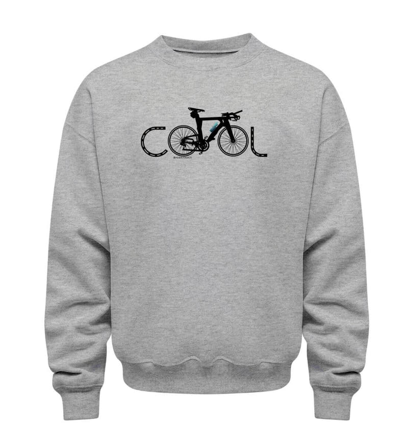 Cool Bikes | Unisex Organic Pullover in Heather Grey von Rad&Rucksack