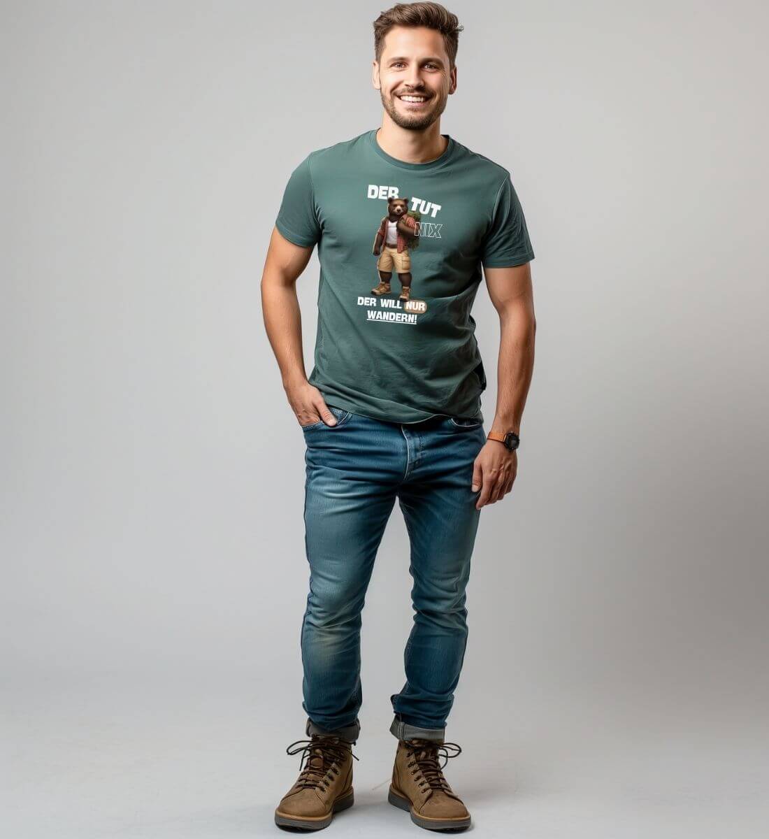 Der tut nix - Bär | Herren Premium Organic T-Shirt von Rad&Rucksack - weitere Modelansicht 2