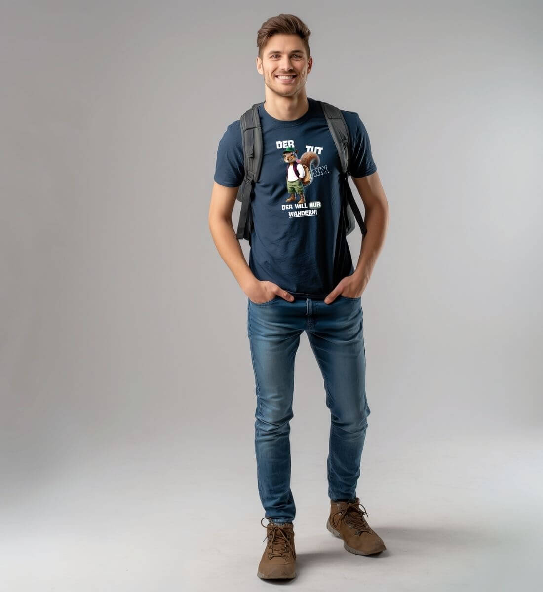 Der tut nix - Eichhörnchen | Herren Premium Organic T-Shirt von Rad&Rucksack - weitere Modelansicht 2