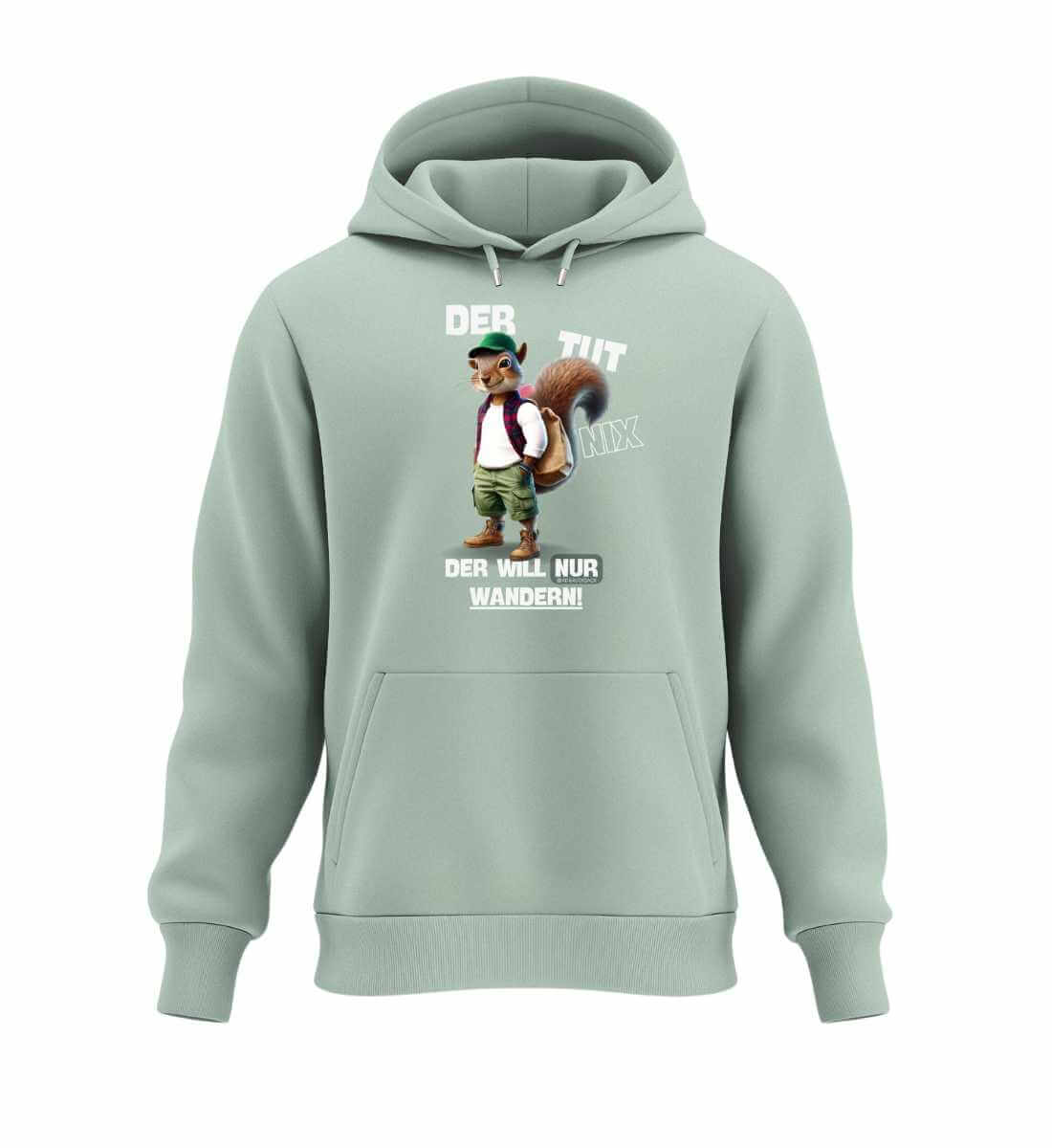 Der tut nix - Eichörnchen | Unisex Organic Hoodie in Aloe von Rad&Rucksack