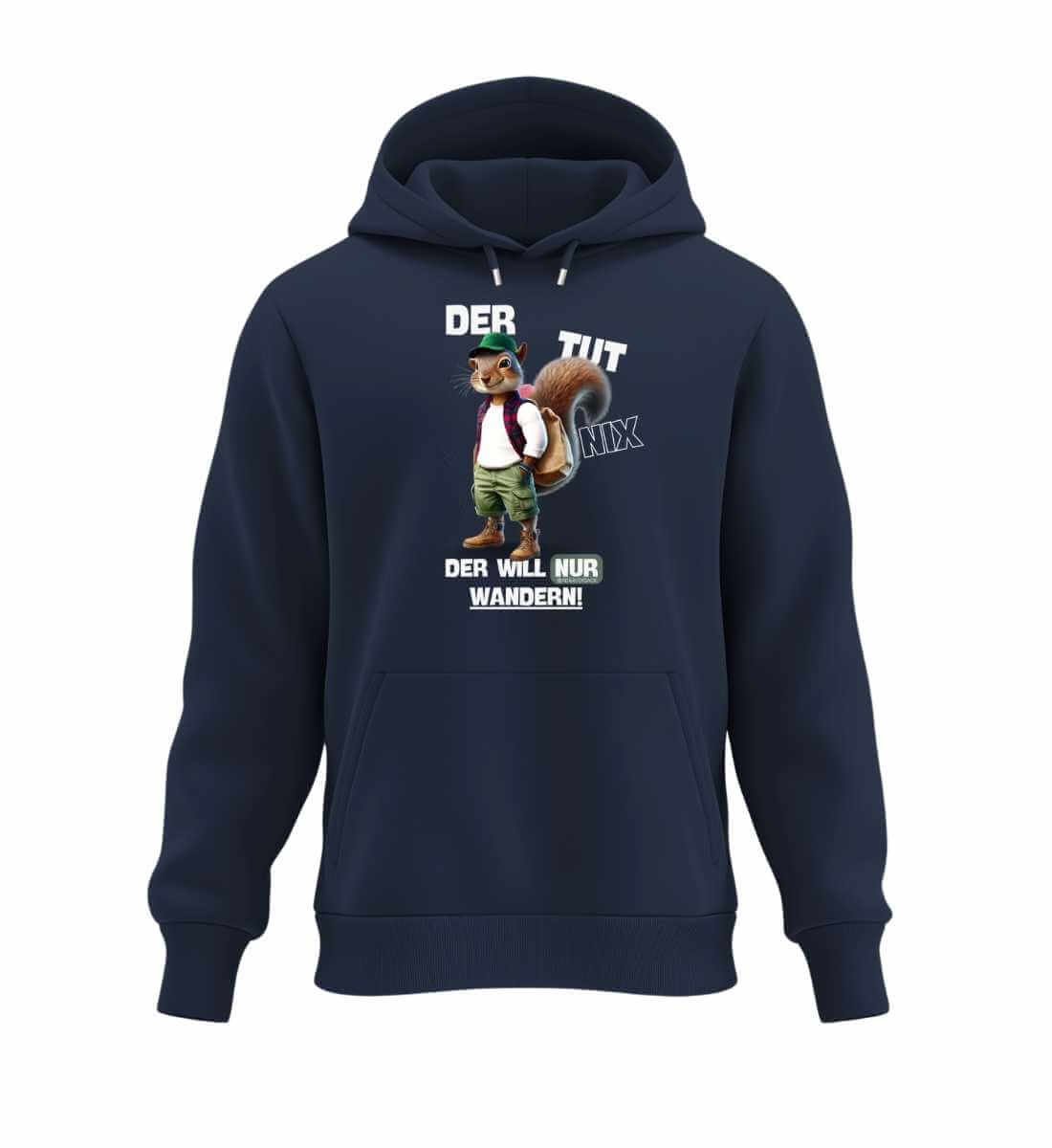 Der tut nix - Eichörnchen | Unisex Organic Hoodie in French Navy von Rad&Rucksack