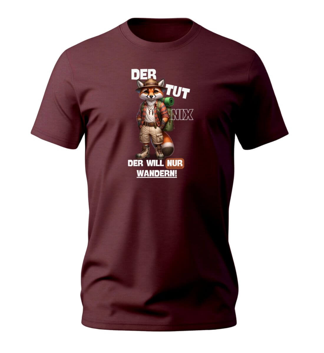 Der tut nix - Fuchs | Herren Premium Organic T-Shirt in Burgundy von Rad&Rucksack