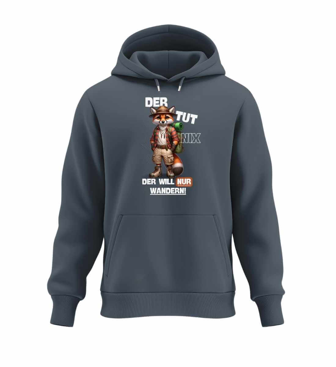Der tut nix - Fuchs | Unisex Organic Hoodie in India Ink Grey von Rad&Rucksack