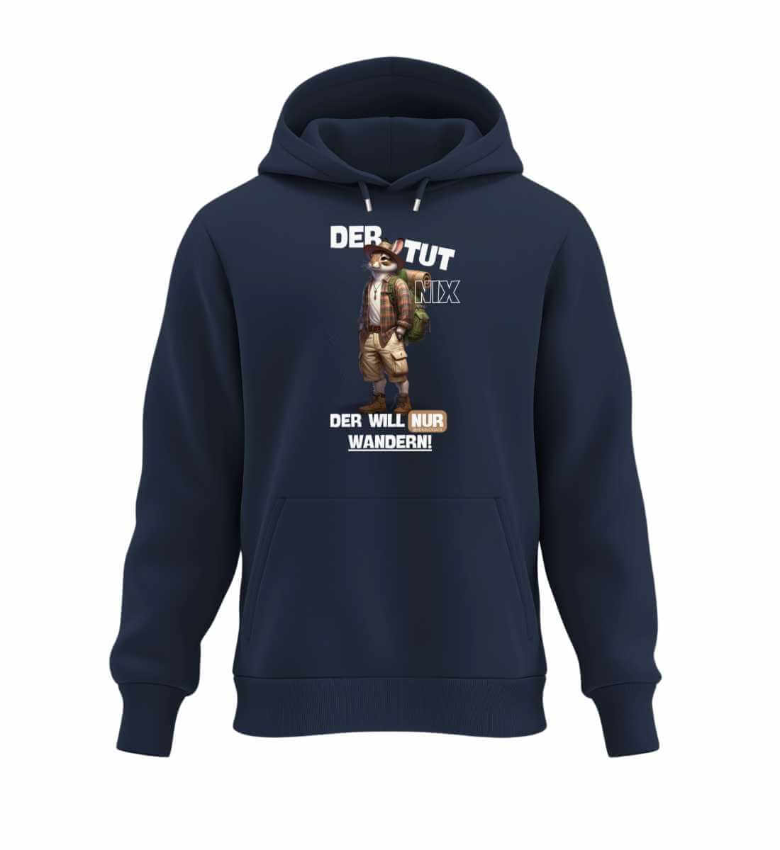 Der tut nix - Hase | Unisex Organic Hoodie in French Navy von Rad&Rucksack