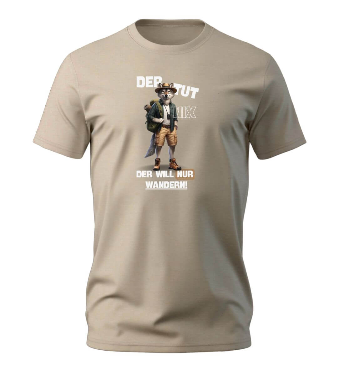 Der tut nix - Wolf | Herren Premium Organic T-Shirt in Desert Dust von Rad&Rucksack
