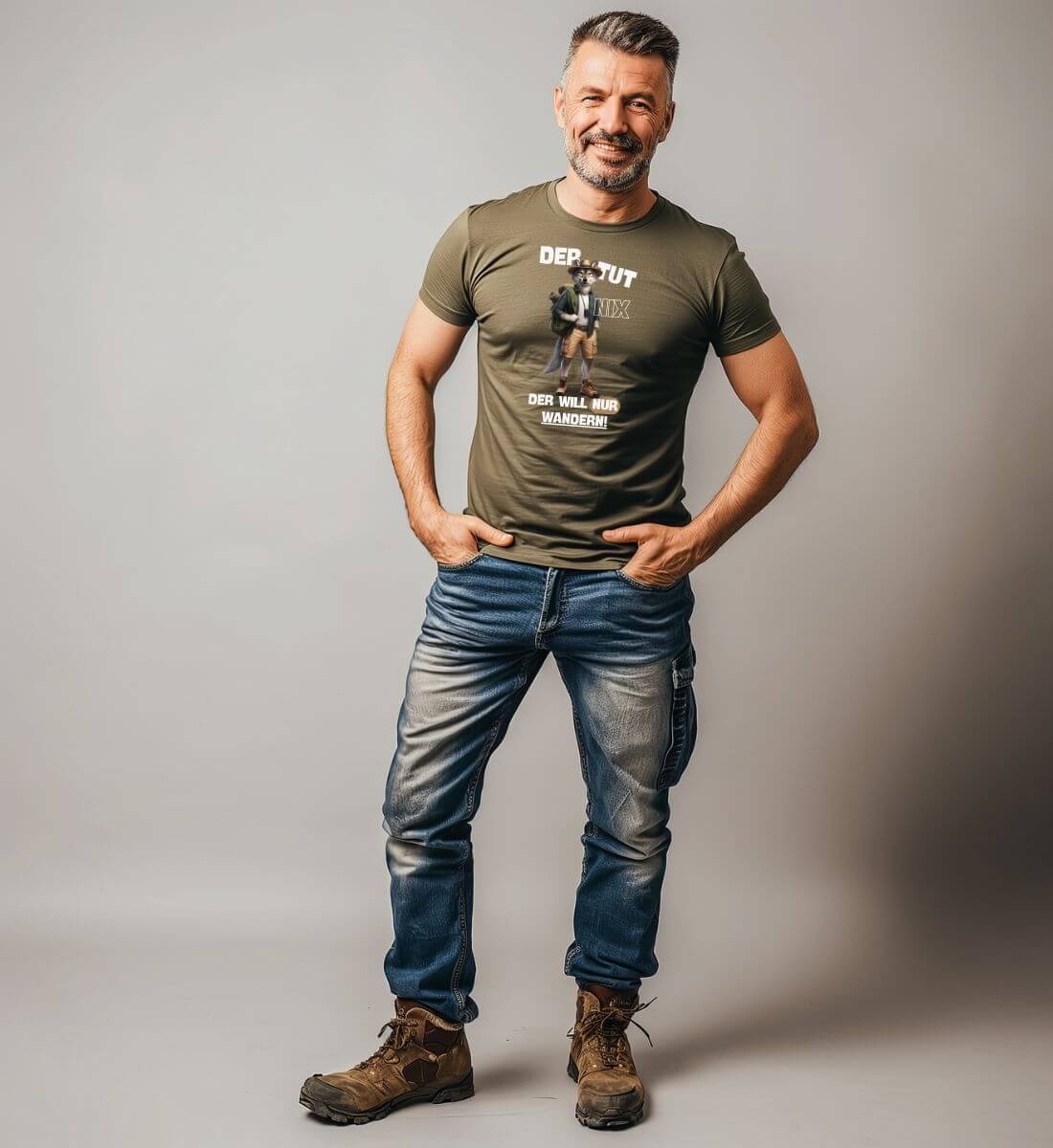 Der tut nix - Wolf | Herren Premium Organic T-Shirt von Rad&Rucksack - weitere Modelansicht 2