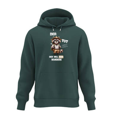 Warmer Hüttentour Hoodie der Tut Nix in Tannengrün (Glazed Green) – Produktbild (350 g/m² Bio-Baumwolle) von Rad&Rucksack