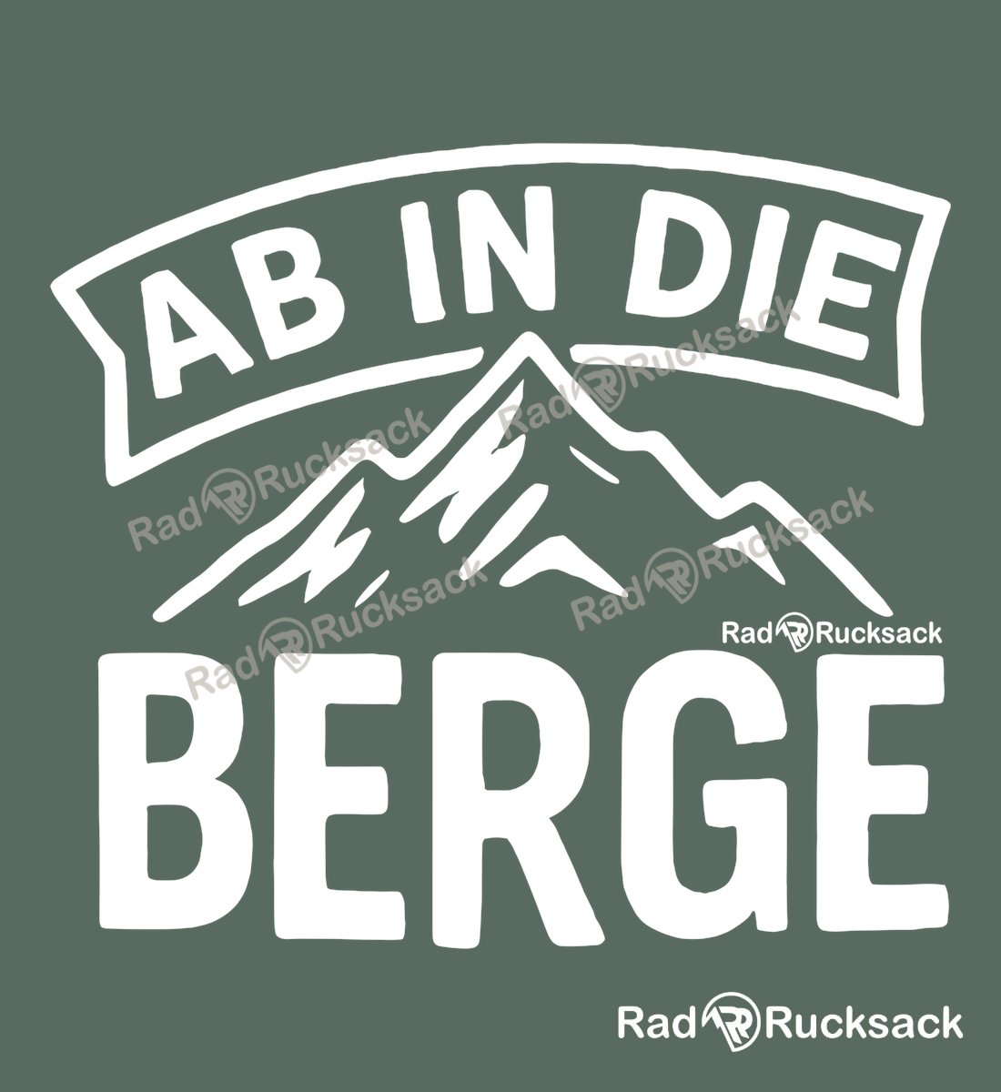 Designmotiv - Ab In Die Berge | Unisex Organic Hoodie von Rad&Rucksack