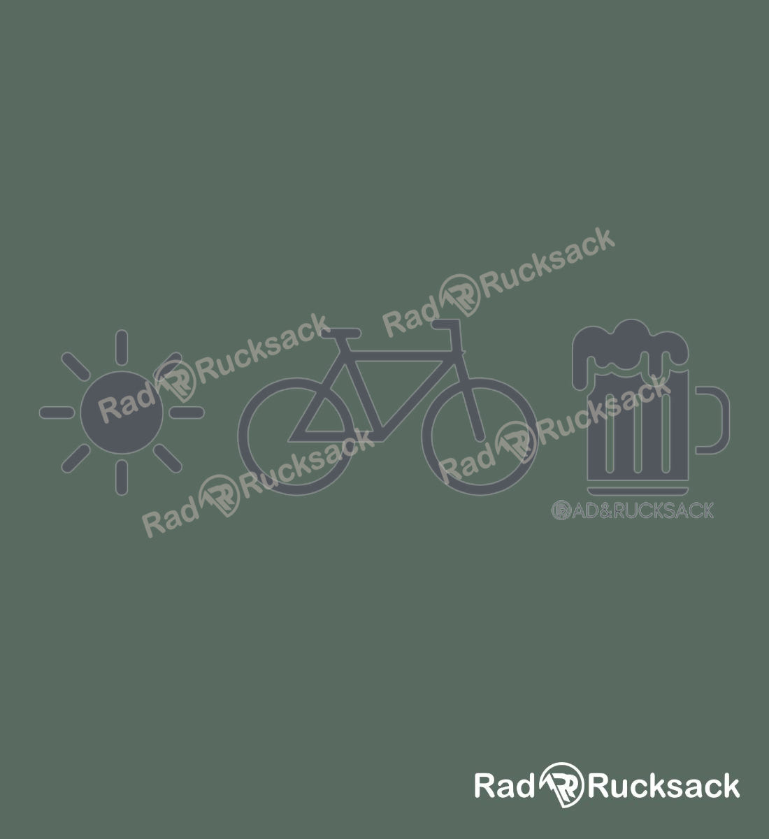 Motiv Bier Bike Sonne Sportsocken – Motiv- & Print-Ansicht (atmungsaktives Mesh-Fußbett) von Rad&Rucksack
