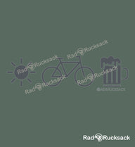 Motiv Bier Bike Sonne Sportsocken – Motiv- & Print-Ansicht (atmungsaktives Mesh-Fußbett) von Rad&Rucksack