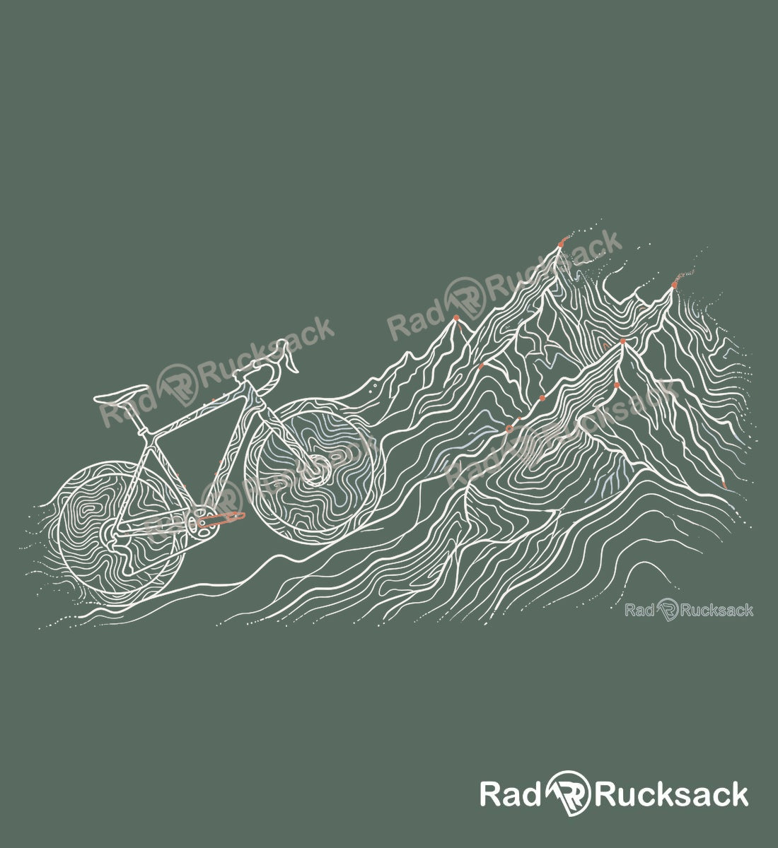 Designmotiv - Bike Mountain | Damen Premium Organic T-Shirt von Rad&Rucksack