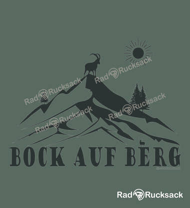 Outdoor Socken Bock auf Berg – Motiv- & Print-Ansicht (atmungsaktives Mesh-Fußbett) von Rad&Rucksack