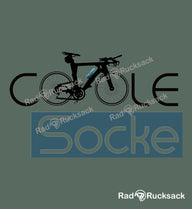 Fahrrad Socke „Cool Bike“ – Motiv- & Print-Ansicht (atmungsaktives Mesh-Fußbett) von Rad&Rucksack
