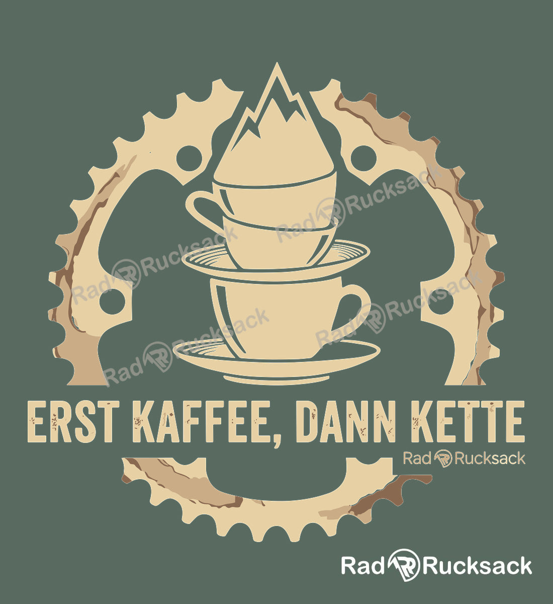 Designmotiv - Erst Kaffee, dann Kette | Unisex Organic Pullover von Rad&Rucksack