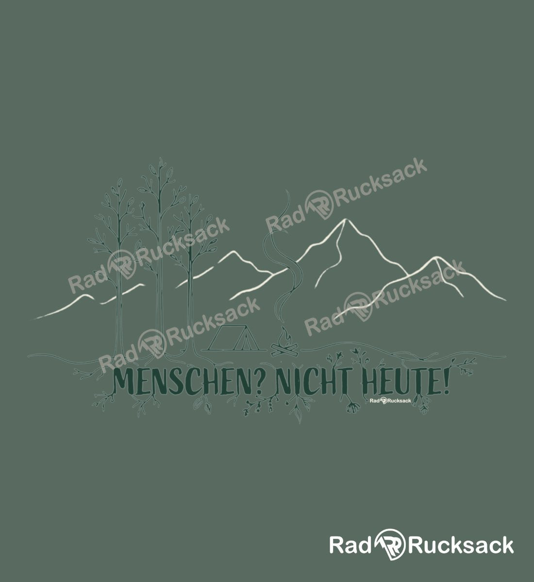 Designmotiv - Menschen Nicht Heute | Unisex Organic Hoodie von Rad&Rucksack