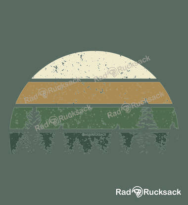 Outdoor Socken Wald – Motiv- & Print-Ansicht (atmungsaktives Mesh-Fußbett) von Rad&Rucksack