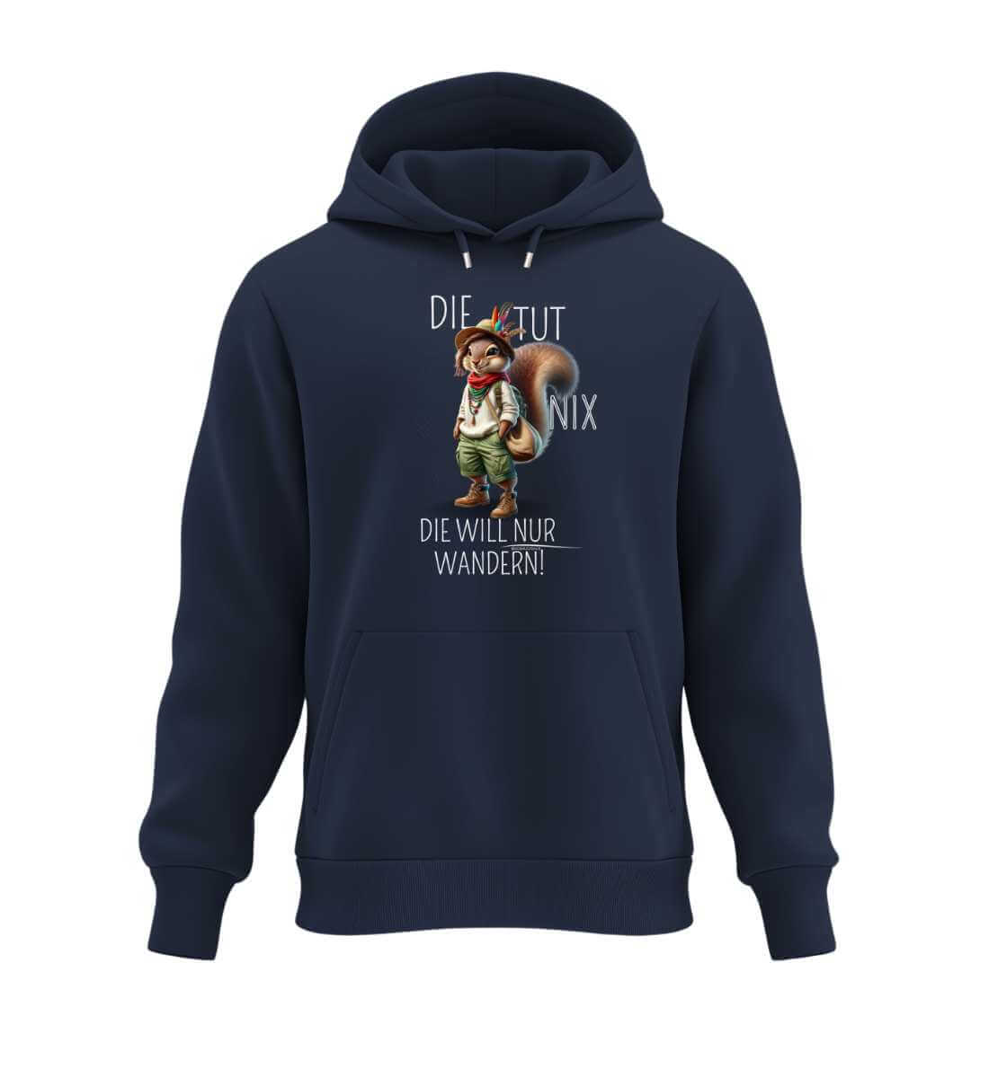 Die tut nix - Eichhörnchen | Unisex Organic Hoodie in French Navy von Rad&Rucksack