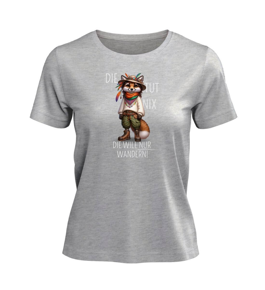 Die tut nix - Fuchs | Damen Premium Organic T-Shirt in Heather Grey von Rad&Rucksack