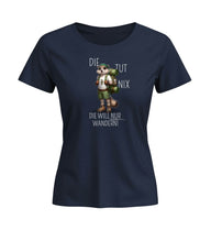 Die tut nix - Murmeltier | Damen Premium Organic T-Shirt (Fitted) in French Navy von Rad&Rucksack