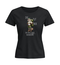 Die tut nix - Murmeltier | Damen Premium Organic T-Shirt (Fitted) in Schwarz von Rad&Rucksack
