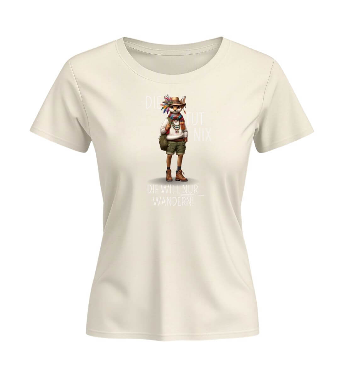 Die tut nix - Reh | Damen Premium Organic T-Shirt (Fitted) in Natural Raw von Rad&Rucksack