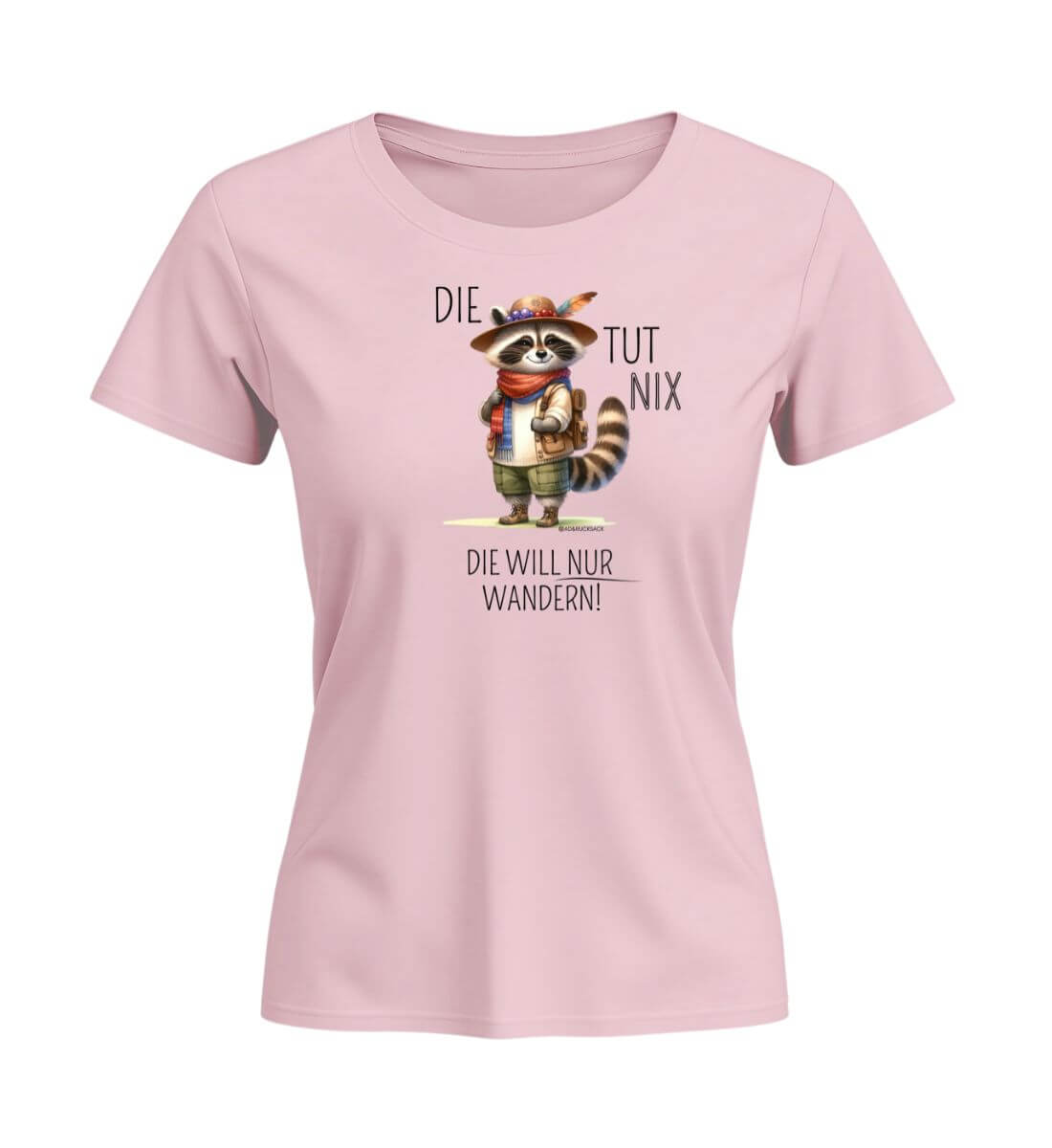 Die tut nix | Damen Premium Organic T-Shirt (Fitted) in Cotton Pink von Rad&Rucksack