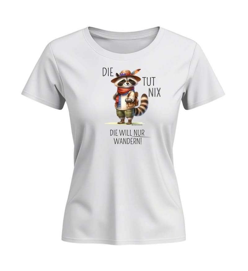 Die tut nix | Damen Premium Organic T-Shirt (Fitted) in White von Rad&Rucksack