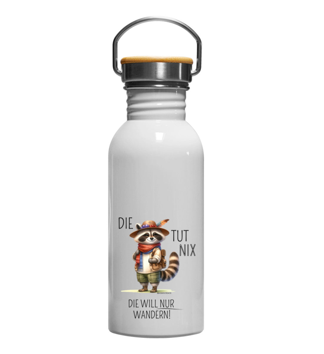 Die tut nix | Edelstahl Trinkflasche in Weiß von Rad&Rucksack