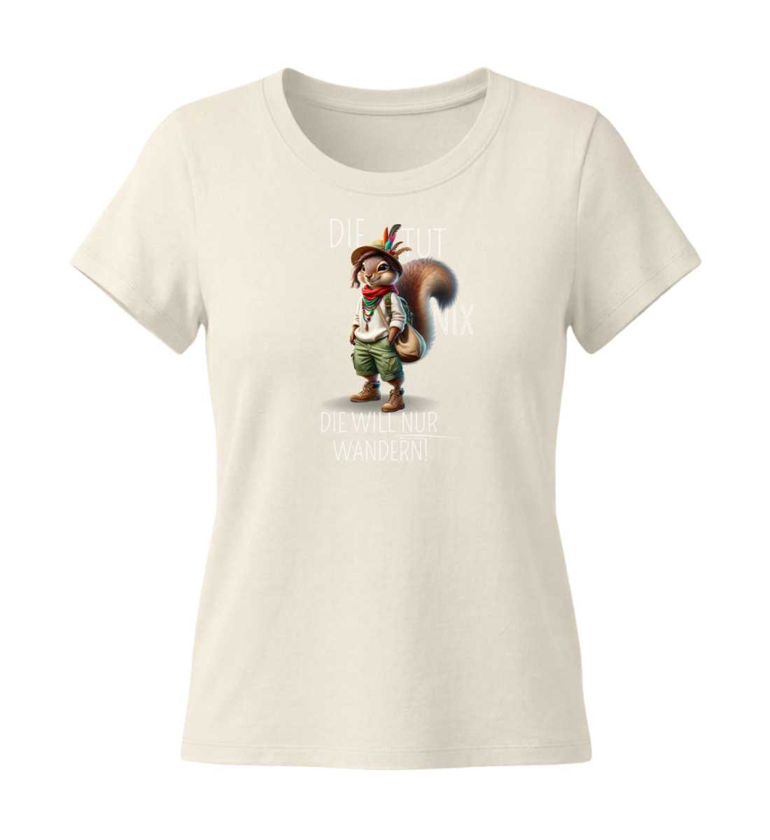 Die tut nix - Eichhörnchen | Damen Premium Organic T-Shirt (Fitted) in Natural Raw von Rad&Rucksack