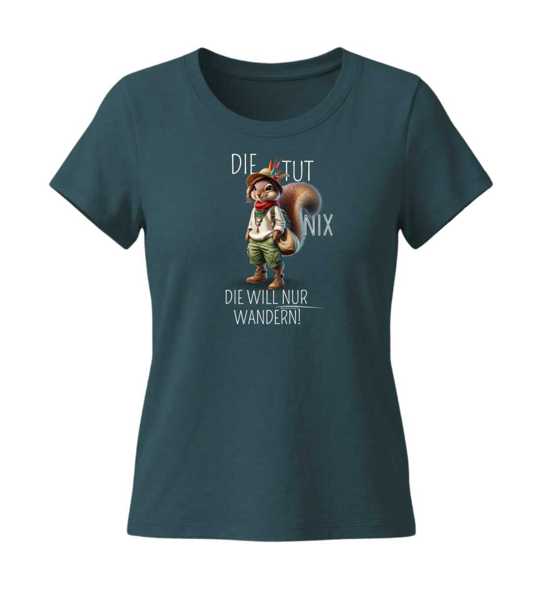 Die tut nix - Eichhörnchen | Damen Premium Organic T-Shirt (Fitted) in Stargazer von Rad&Rucksack