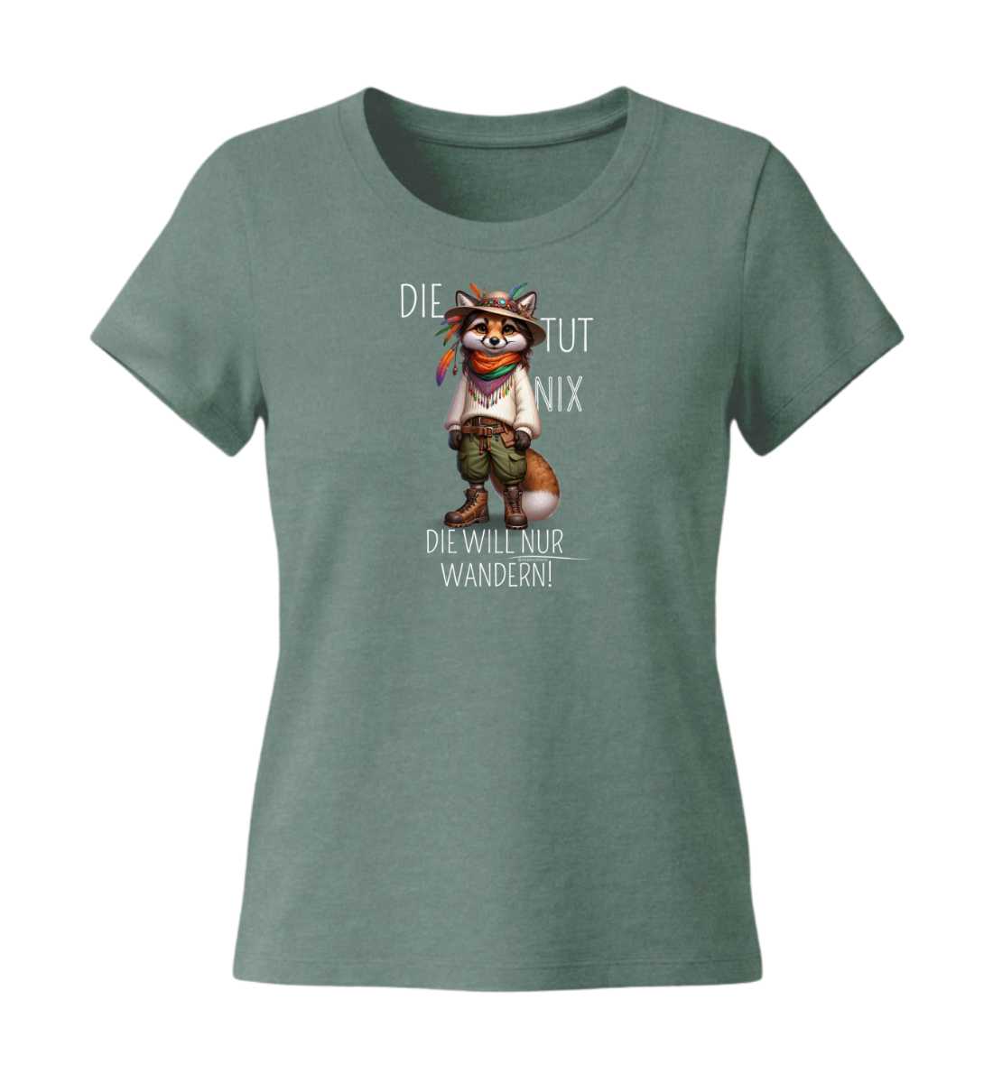Die tut nix - Fuchs | Damen Premium Organic T-Shirt (Fitted) in Green Bay von Rad&Rucksack
