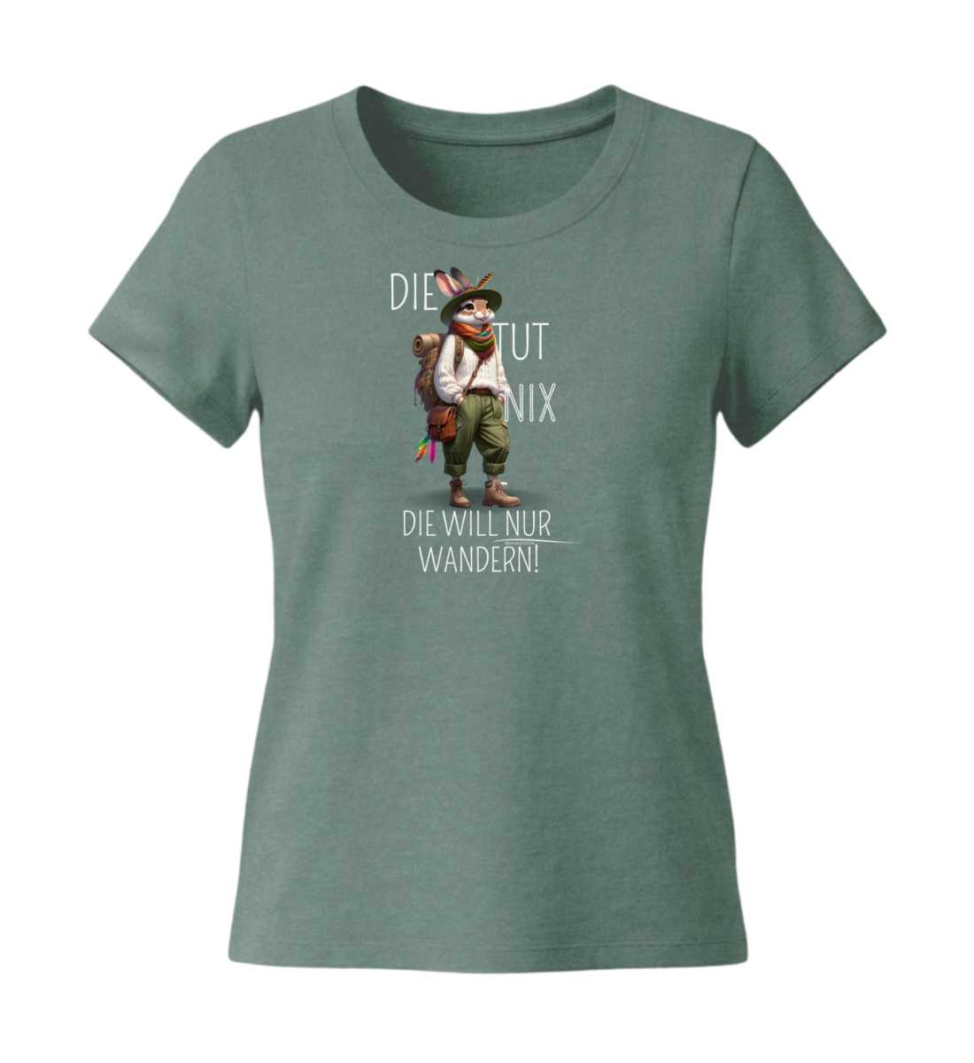Die tut nix - Hase | Damen Premium Organic T-Shirt (Fitted) in Green Bay von Rad&Rucksack