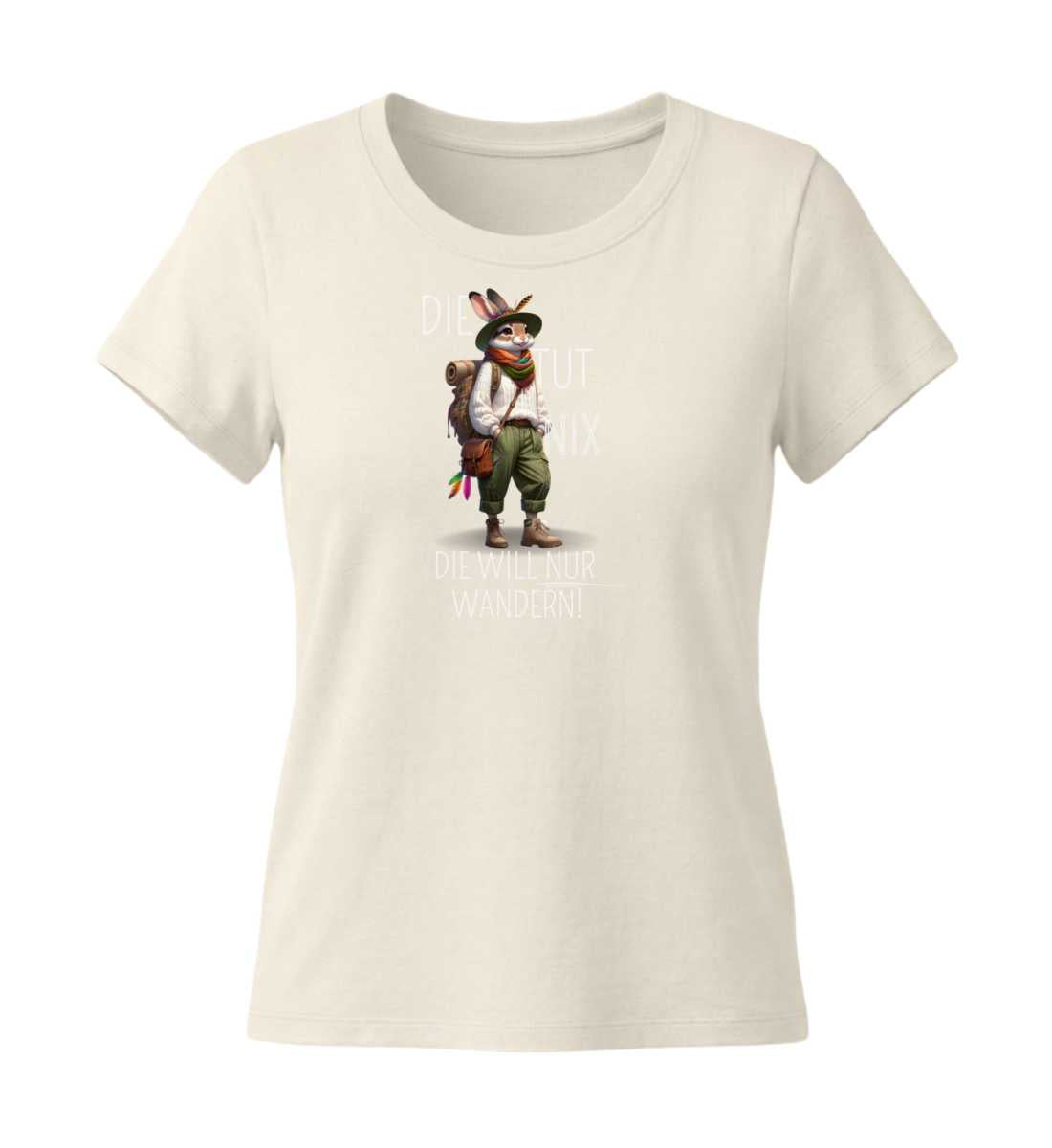 Die tut nix - Hase | Damen Premium Organic T-Shirt (Fitted) in Natural Raw von Rad&Rucksack