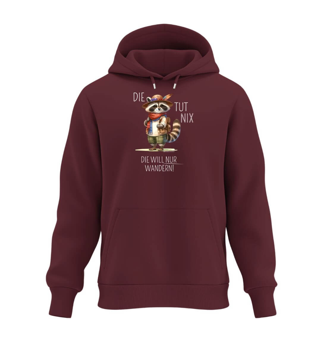 Die tut nix | Unisex Organic Hoodie in Burgundy von Rad&Rucksack