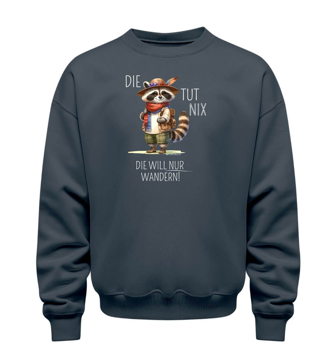 Die tut nix | Unisex Organic Pullover in India Ink Grey von Rad&Rucksack