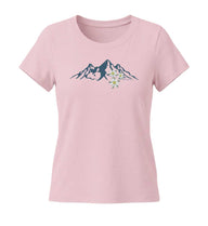 Edelweiß T-Shirt Damen Zartrosa (Cotton Pink) – Produktbild (155 g/m² Bio-Baumwolle, tailliert) von Rad&Rucksack