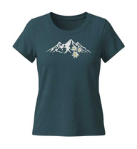 Edelweiß Bio T-Shirt Damen Tailliert in Blaugrün (Stargazer) – Produktbild (155 g/m² Bio-Baumwolle, tailliert) von Rad&Rucksack