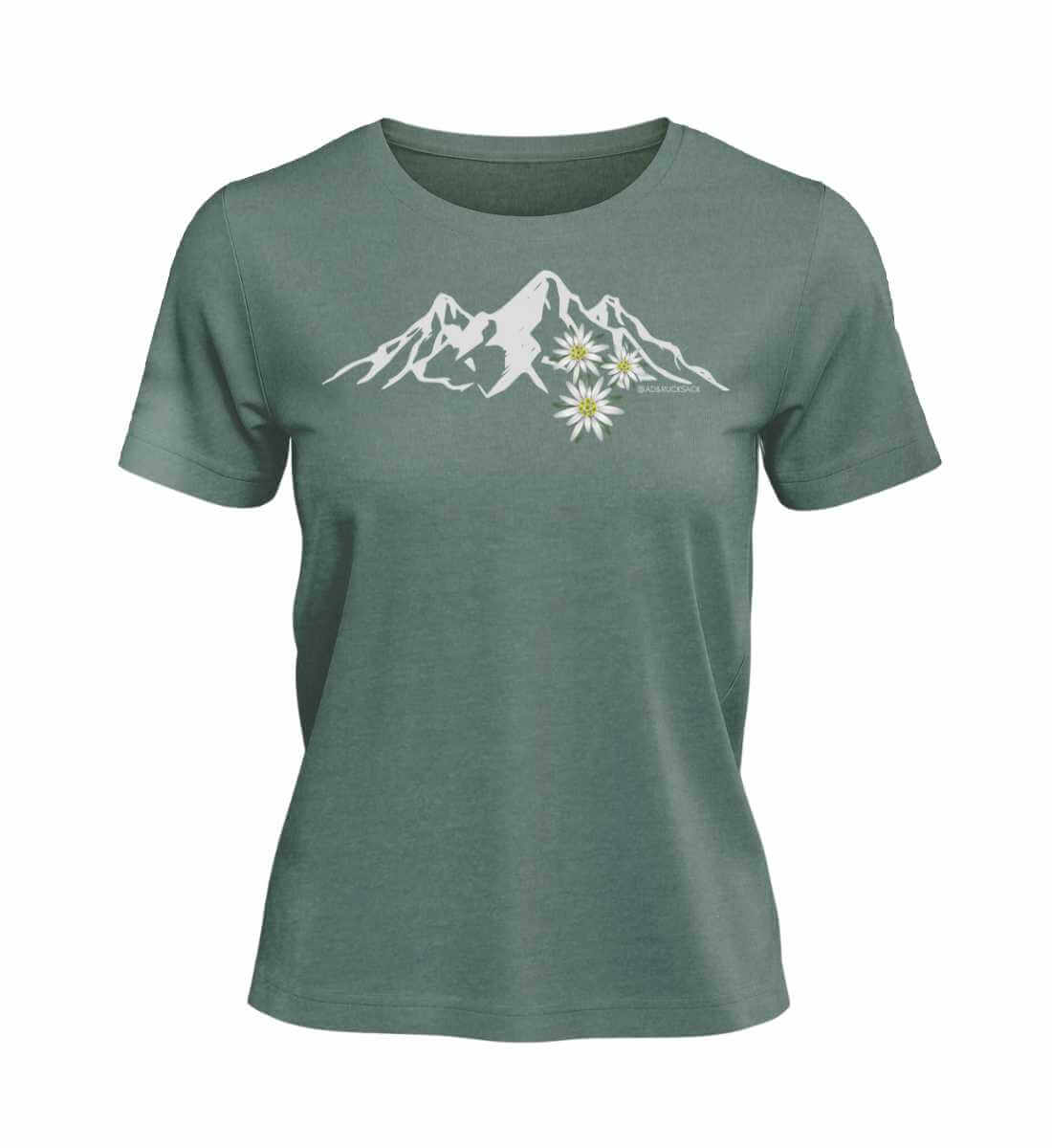 Edelweiß | Damen Premium Organic T-Shirt in Green Bay von Rad&Rucksack