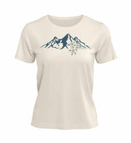 Edelweiß T-Shirt Damen Naturweiß (Natural Raw) – Produktbild (100% Bio-Baumwolle) von Rad&Rucksack