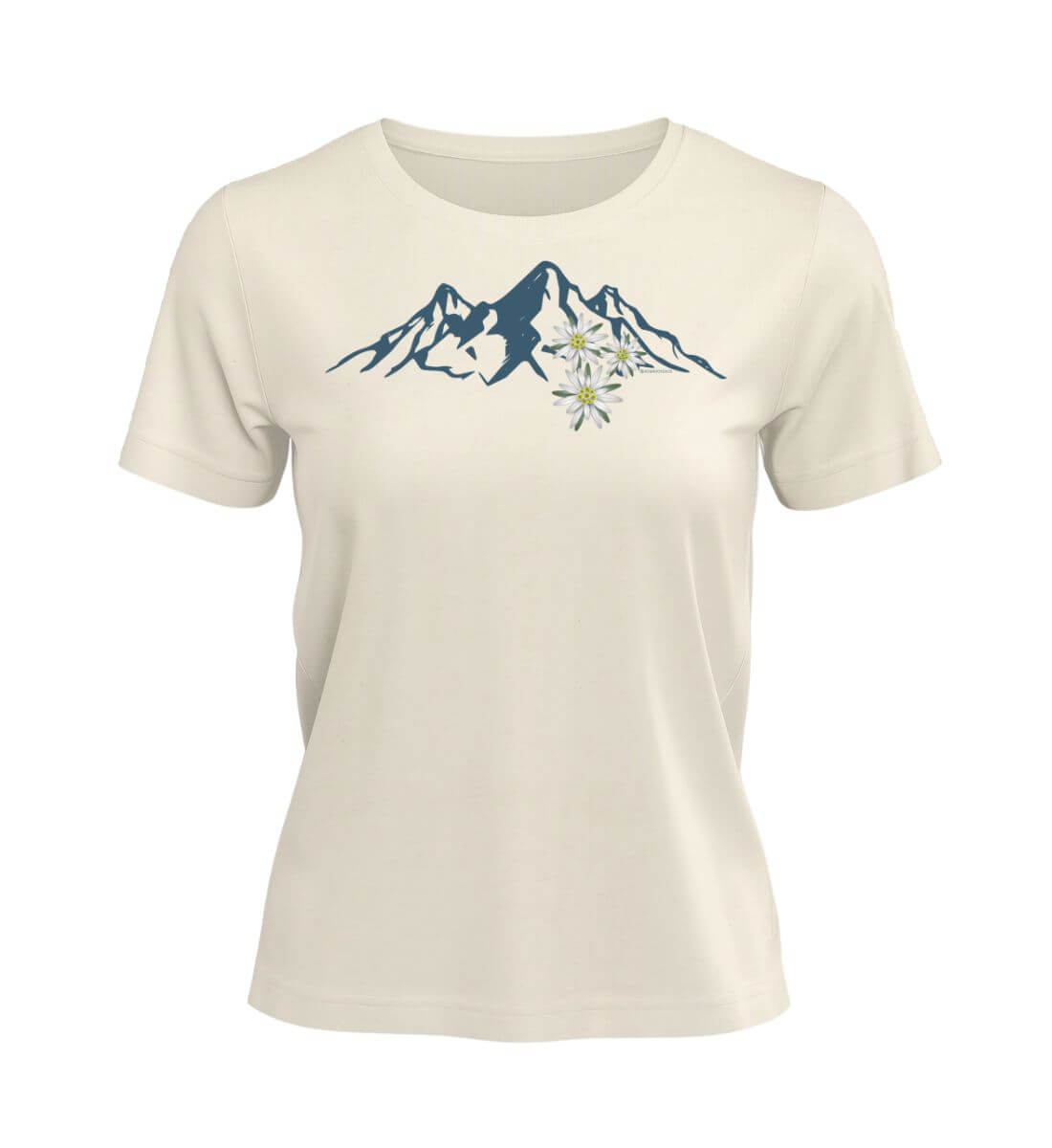 Edelweiß | Damen Premium Organic T-Shirt in Natural Raw von Rad&Rucksack