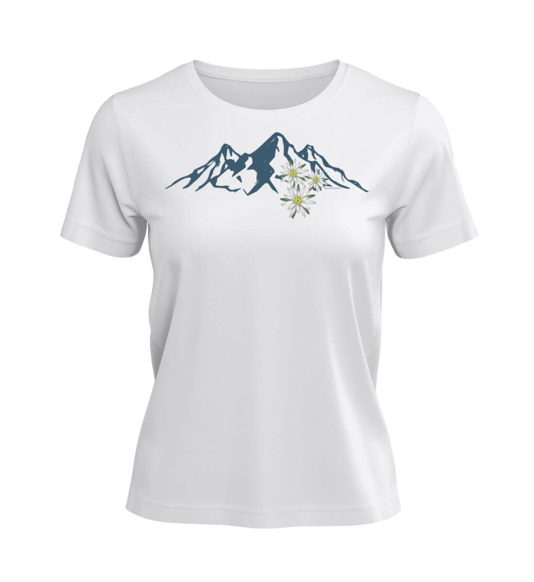 Edelweiß | Damen Premium Organic T-Shirt in White von Rad&Rucksack