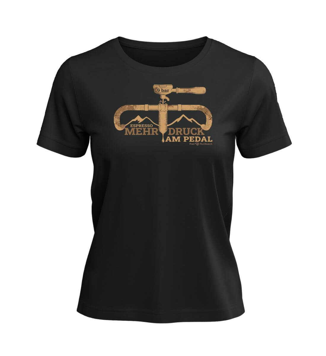 Espresso 9 bar | Damen Premium Organic T-Shirt in Black von Rad&Rucksack