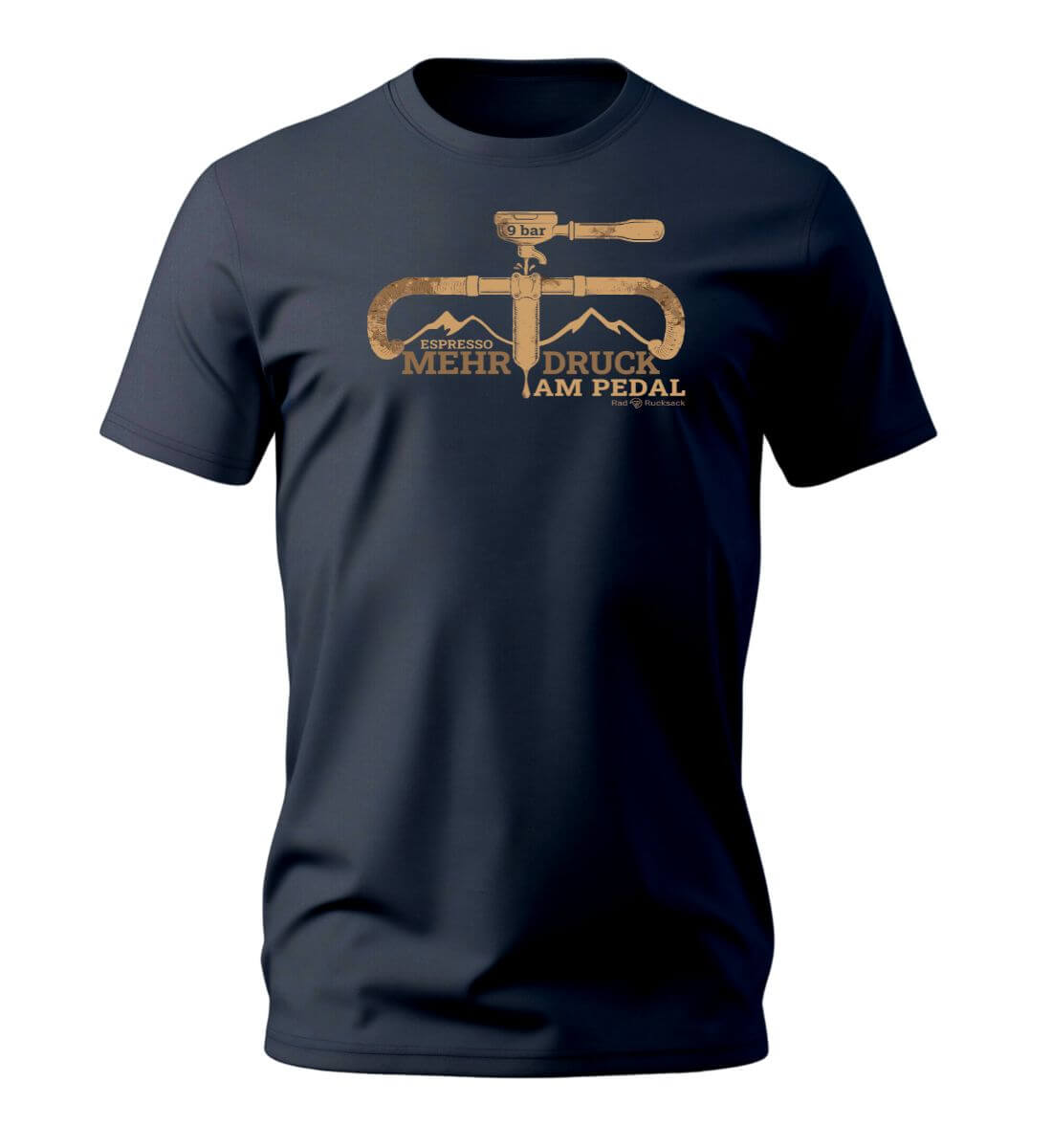 Espresso 9 bar | Herren Premium Organic T-Shirt in French Navy von Rad&Rucksack