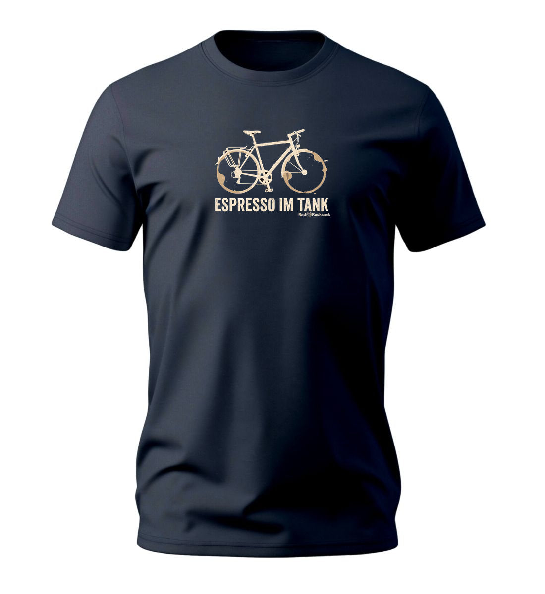 Espresso Tour | Herren Premium Organic T-Shirt in French Navy von Rad&Rucksack