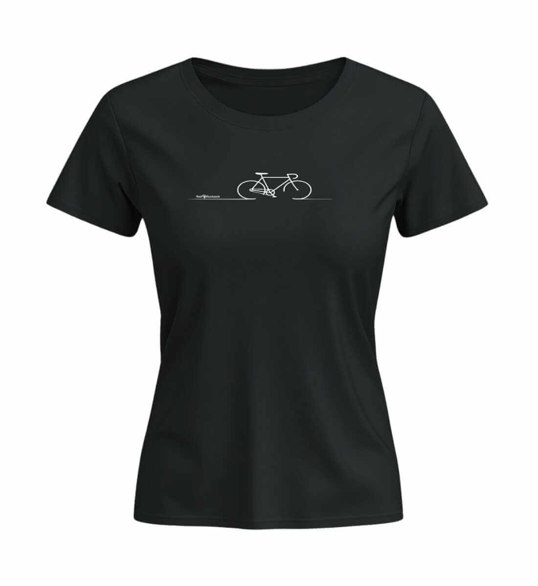 Fahrrad Bike | Damen Premium Organic T-Shirt (Fitted) in Black von Rad&Rucksack