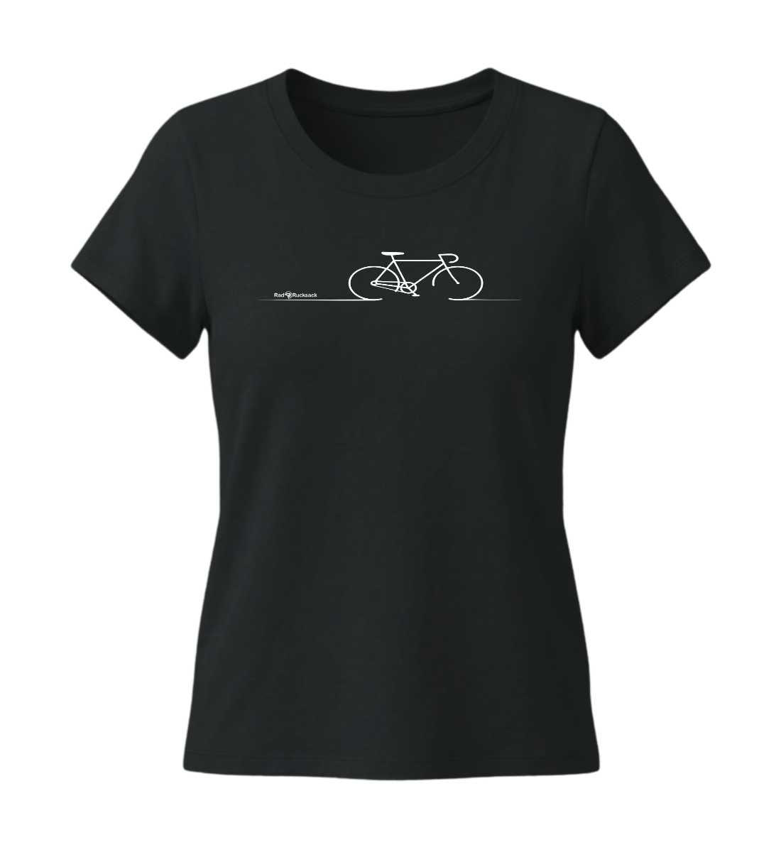 Fahrrad Bike | Damen Premium Organic T-Shirt (Fitted) in Black von Rad&Rucksack