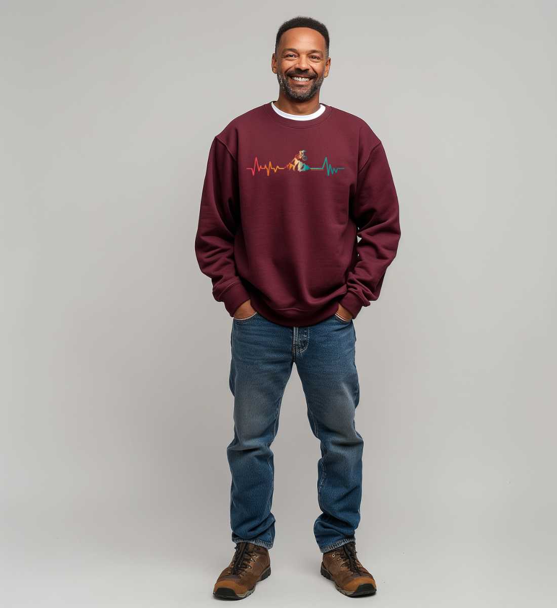 Fahrrad Bike | Unisex Organic Pullover von Rad&Rucksack - weitere Modelansicht 2