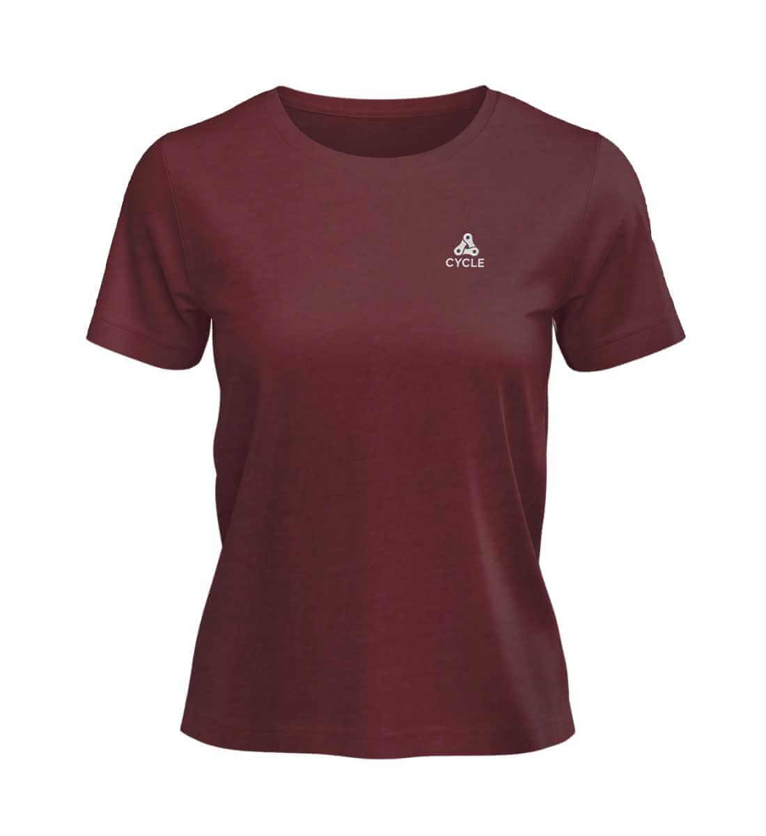 Fahrrad Cylce | Damen Premium Organic T-Shirt (Stick) in Burgundy von Rad&Rucksack